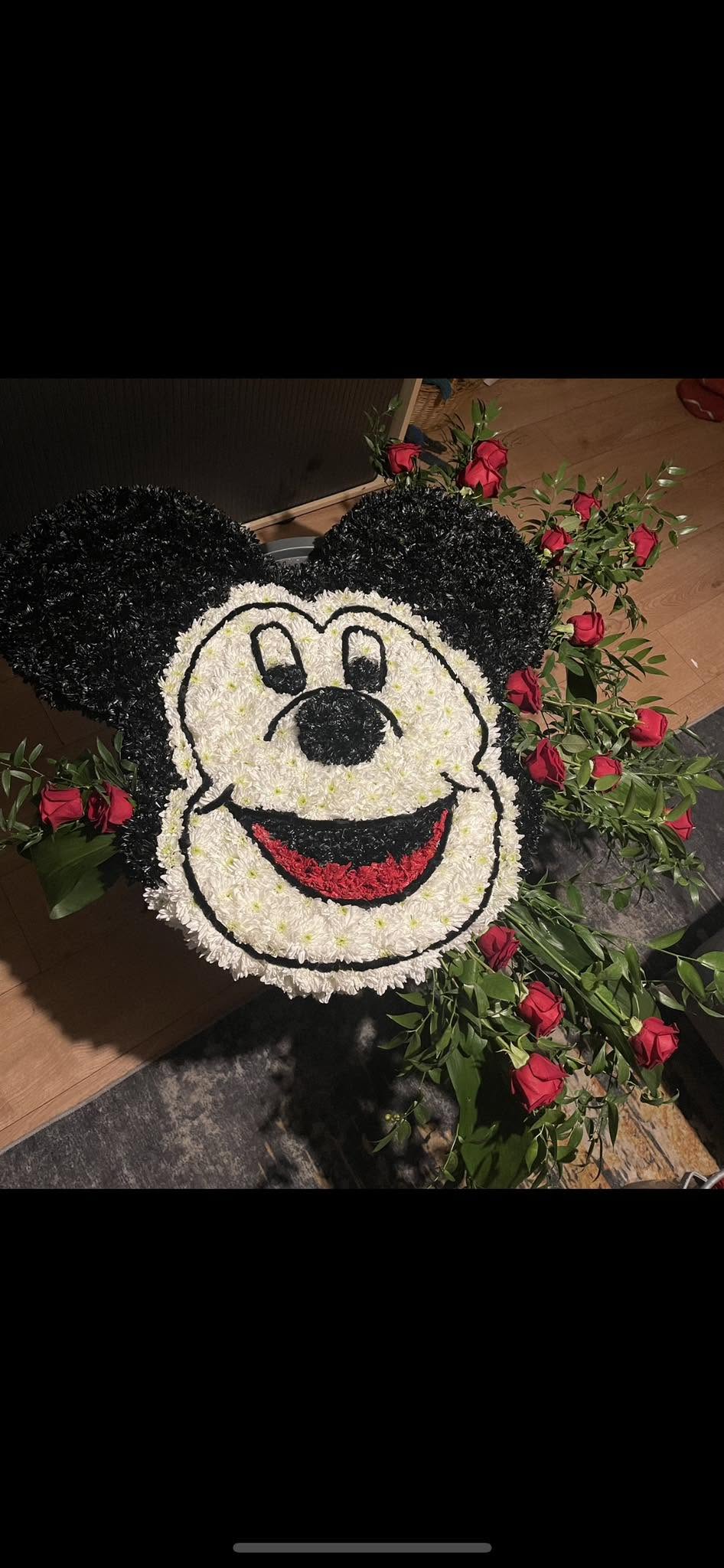 Mickey Mouse floral tribute